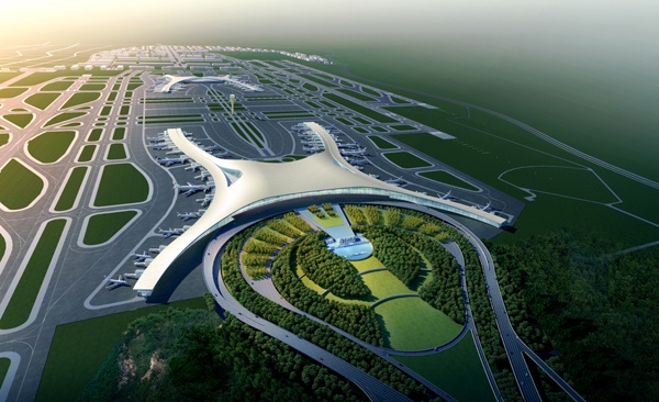 重慶機場：高亮度吸引眼球！